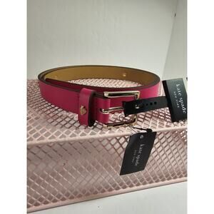 Kate Spade Vivid Snap Pink Belt W/gold-tone Studs Size XL